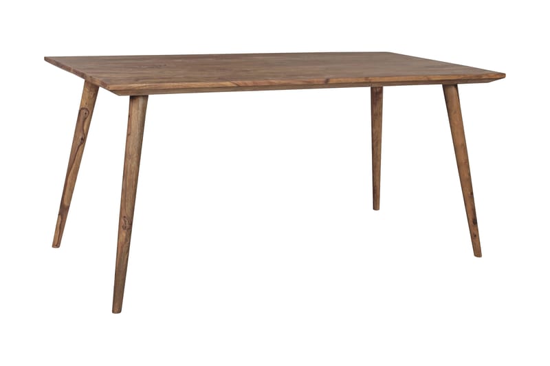 Iviana Rektangulärt Matbord 160 cm i Massivt Trä med Valnötsutseende, Brun