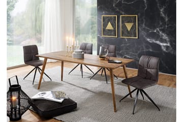 Iviana Rektangulärt Matbord 160 cm i Massivt Trä med Valnötsutseende - Brun - Möbler - Bord & matgrupper - Matbord & köksbord