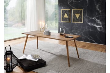 Iviana Rektangulärt Matbord 160 cm i Massivt Trä med Valnötsutseende - Brun - Möbler - Bord & matgrupper - Matbord & köksbord