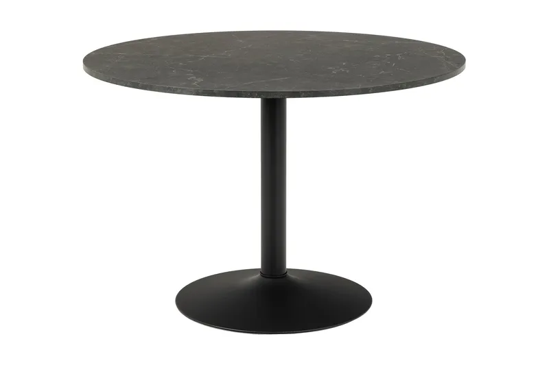 Jora Matbord 110 cm Runt, Svart/Matt Svart