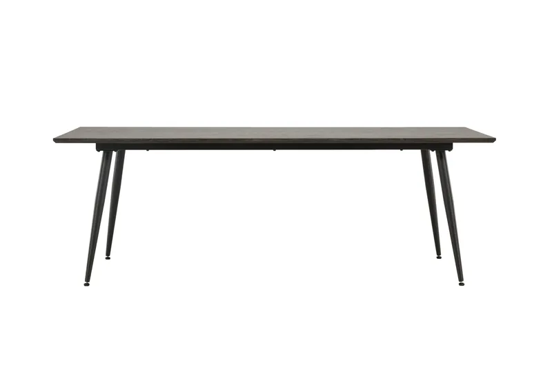 Keholmen Stort Rektangul ärt Matbord 220 cm med Valnöts- och Metallutseende, Brun