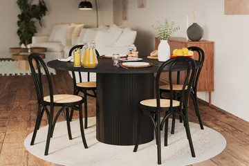 Kopparbo Runt Matbord 150 cm i Svartlaserad Ek - Svart - Möbler - Bord & matgrupper - Matbord & köksbord