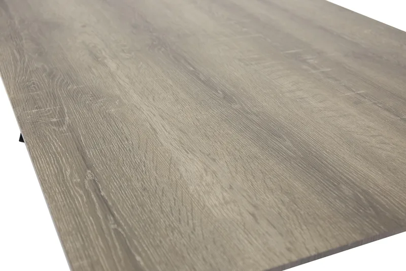 Marina Rektangulärt Matbord 180 cm i Trä med Ek- och Metallutseende - Gråbeige - Möbler - Bord & matgrupper - Matbord & köksbord