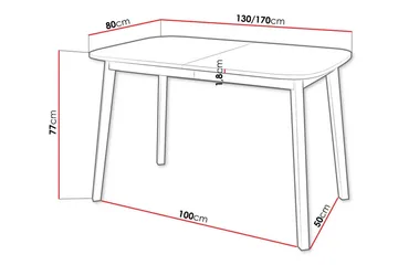 Narberth Matbord 80 cm - Svart - Möbler - Bord & matgrupper - Matbord & köksbord