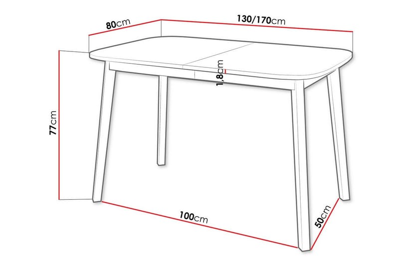 Narberth Matbord 80 cm - Svart - Möbler - Bord & matgrupper - Matbord & köksbord
