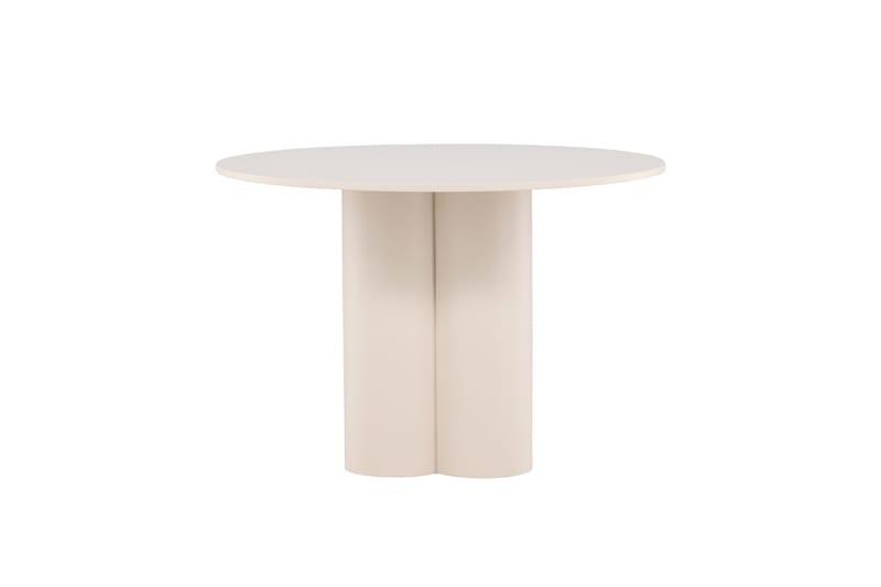 Olivia Runt Matbord 110 cm i Målad MDF, Beige