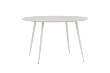Plaza Runt Matbord 120 cm med Metallutseende - Beige - Möbler - Bord & matgrupper - Matbord & köksbord