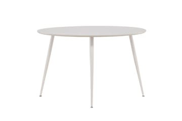 Plaza Runt Matbord 120 cm med Metallutseende - Beige - Möbler - Bord & matgrupper - Matbord & köksbord