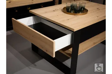Quant Bord 84x140 cm - Ek/Svart - Möbler - Bord & matgrupper - Matbord & köksbord