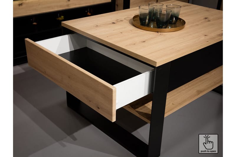 Quant Bord 84x140 cm - Ek/Svart - Möbler - Bord & matgrupper - Matbord & köksbord