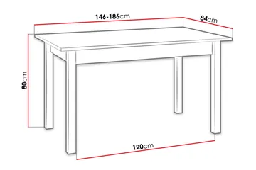 Quant Bord 84x140 cm - Ek/Svart - Möbler - Bord & matgrupper - Matbord & köksbord