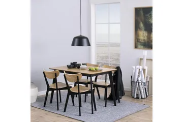 Roxby Matbord 120x80 cm Ek/Svart - Möbler - Bord & matgrupper - Matbord & köksbord