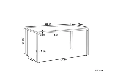 Shiro Matbord 150 cm - Ljust Trä/Svart - Möbler - Bord & matgrupper - Matbord & köksbord