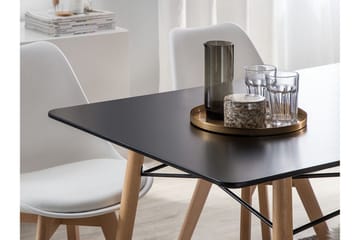 Stracke Rektangulärt Matbord 140 cm i Trä - Svart - Möbler - Bord & matgrupper - Matbord & köksbord
