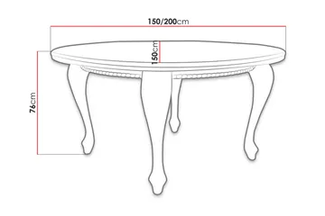 Tabell Förlängningsbart matbord 150 cm - Trä/Natur - Möbler - Bord & matgrupper - Matbord & köksbord