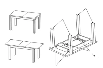 Tabell Förlängningsbart matbord 150 cm - Vit - Möbler - Bord & matgrupper - Matbord & köksbord