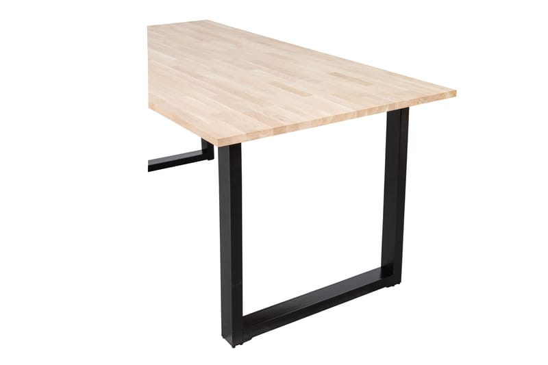 Tablo Matbord U-Formade Ben 220 cm Obehandlat - Ek/Svart - Möbler - Bord & matgrupper - Matbord & köksbord