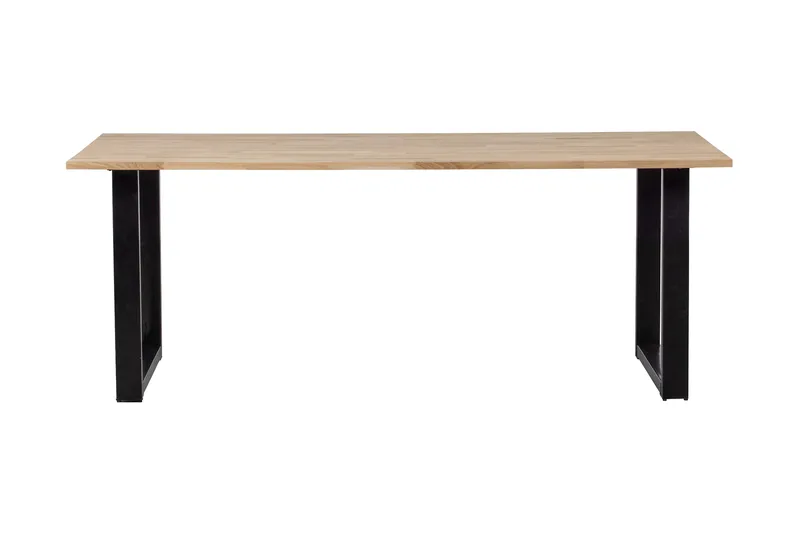 Tablo Matbord U-Formade Ben 220 cm Obehandlat - Ek/Svart - Möbler - Bord & matgrupper - Matbord & köksbord
