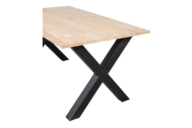 Tablo Matbord X-Formade Ben 160 cm Obehandlat - Ek/Svart - Möbler - Bord & matgrupper - Matbord & köksbord