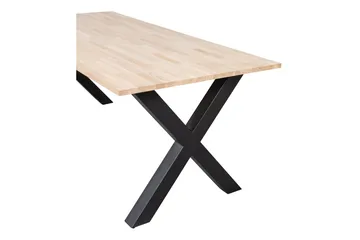 Tablo Matbord X-Formade Ben 220 cm Obehandlat - Ek/Svart - Möbler - Bord & matgrupper - Matbord & köksbord