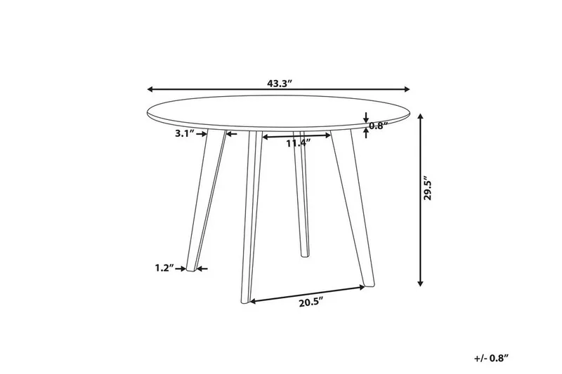 Trayson Matbord 110 cm - Grå - Möbler - Bord & matgrupper - Matbord & köksbord