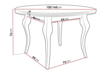 Utdragbart Ovalt Matbord 120 cm i Målat Trä - Vit - Möbler - Bord & matgrupper - Matbord & köksbord