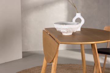 Yakidon Utdragbart Runt Matbord 120 cm med Trä- och Ekutseende - Brun - Möbler - Bord & matgrupper - Matbord & köksbord