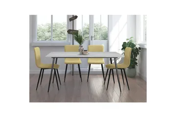 Matbord Monza 160x90x76 cm, Sten/Svart - 160x90x76 cm, Sten/Svart - Möbler - Bord & matgrupper - Matbord & köksbord