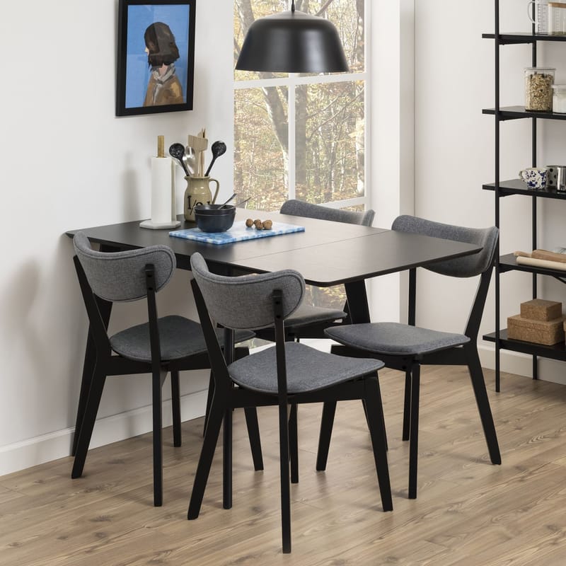 Matbord Roxby 80/120x80x76 cm - Svart - Möbler - Bord & matgrupper - Matbord & köksbord