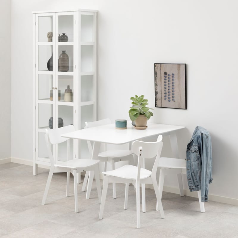 Matbord Roxby 80/120x80x76 cm - Vit - Möbler - Bord & matgrupper - Matbord & köksbord