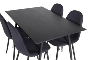 Balisa Matgrupp 120 cm inkl 4 Ypas Stolar - Svart - Möbler - Bord & matgrupper - Matgrupper