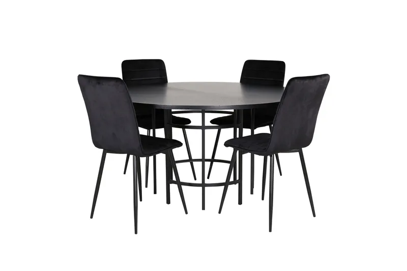 Copenhagen Matgrupp 140 cm Rund med 4 Windu Lyx stolar - Möbler - Bord & matgrupper - Matgrupper