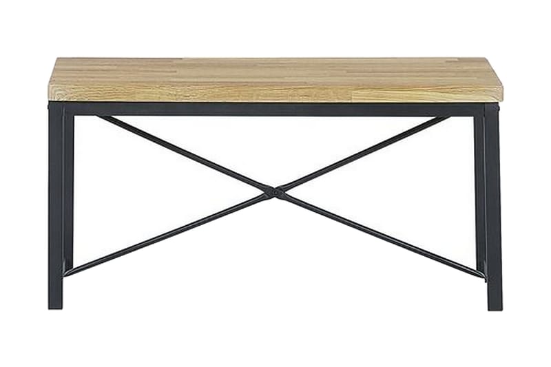 Flixton Matgrupp 110 cm Inkl 2 stolar + Bänk - Ljusbrun/Svart - Möbler - Bord & matgrupper - Matgrupper