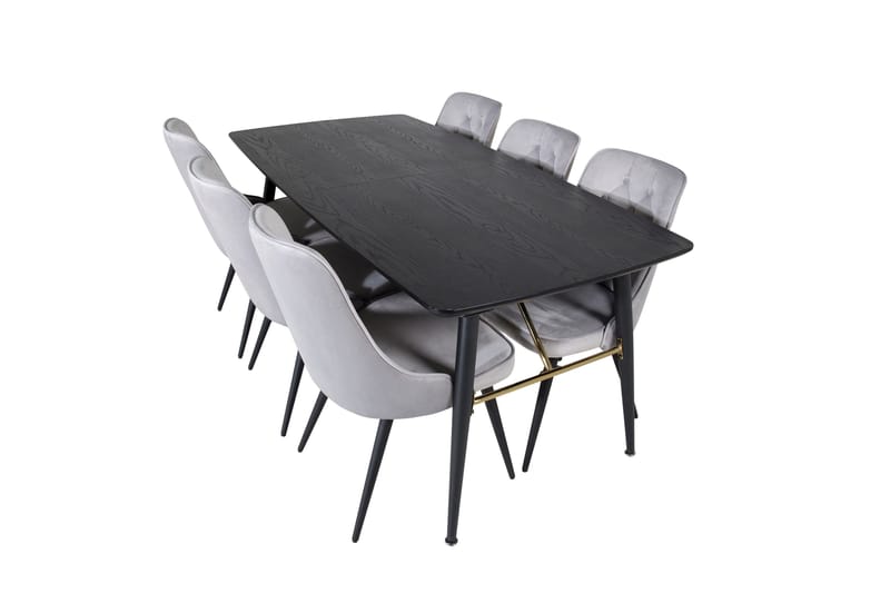 Irunea Matbord 180 cm med 6 st Valera Lyx Sammetstol