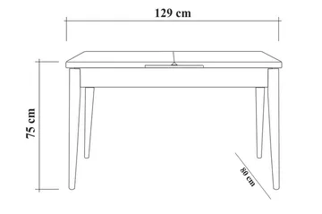 Shundrea Matgrupp 4 delar 75 cm - Vit - Möbler - Bord & matgrupper - Matgrupper