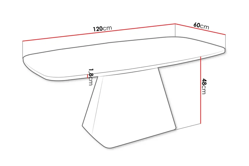 Meylor Soffbord 120 cm - Grå/Svart - Möbler - Bord & matgrupper - Soffbord