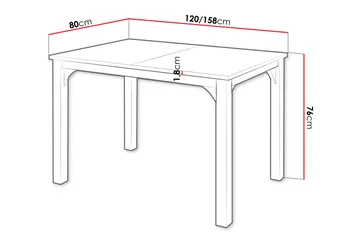 Millport Matbord 158 cm - Svart/Vit - Möbler - Bord & matgrupper - Matbord & köksbord