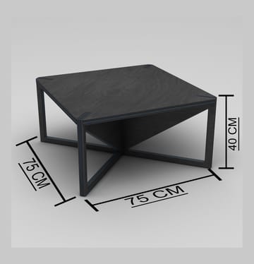 Mirona 75 cm Rektangulärt Soffbord i Björk - Svart - Möbler - Bord & matgrupper - Soffbord