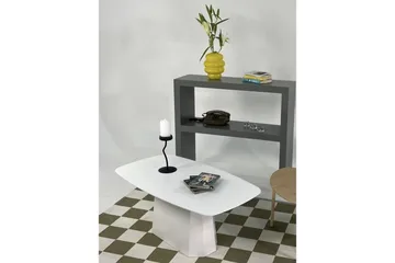 Miu Rektangulärt Soffbord 110 cm i Trä med Pelarfot och Rundade Hörn - Vit - Möbler - Bord & matgrupper - Soffbord