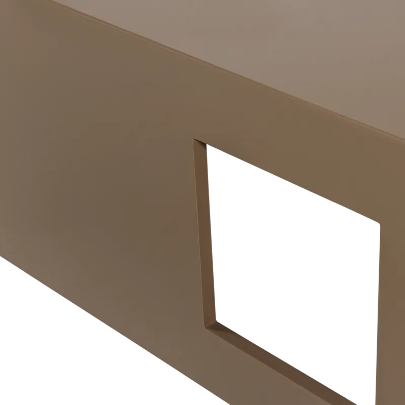 Modern Kvadratiskt Soffbord 88 cm i Metall med Utskärningar - Mullvad - Möbler - Bord & matgrupper - Soffbord
