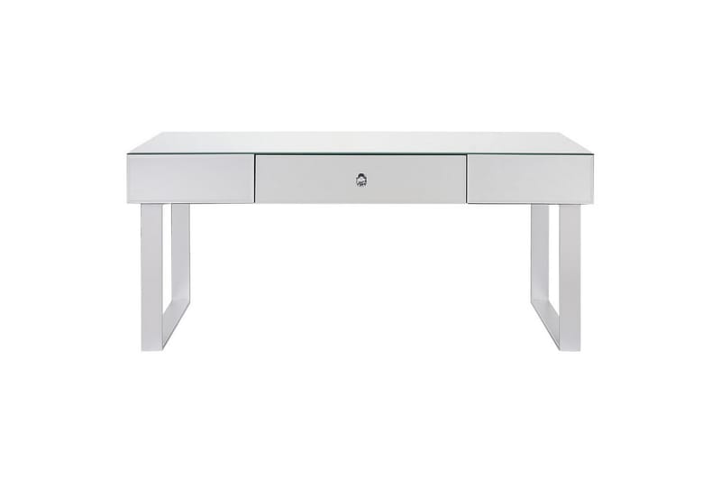 Nesle Rektangulärt Soffbord med Lådor 110 cm i Glas - Spegelsilver - Möbler - Bord & matgrupper - Soffbord