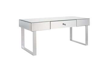 Nesle Rektangulärt Soffbord med Lådor 110 cm i Glas - Spegelsilver - Möbler - Bord & matgrupper - Soffbord