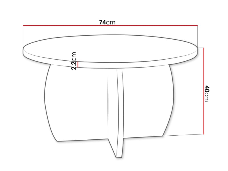 Neyloren Soffbord rund 74 cm - Brun - Möbler - Bord & matgrupper - Soffbord