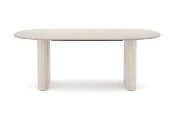 Noira Matgrupp förlängningsbart 220-320 cm Vitlaserad med 6 Molly Matstolar - Vitlaserad - Möbler - Bord & matgrupper - Matgrupper