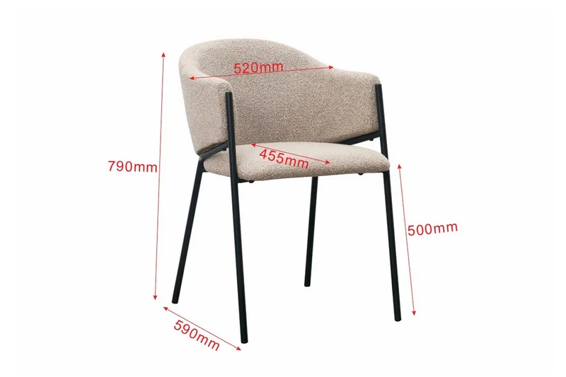 Noira Rektangulär Matgrupp 220 cm – Matbord med 6 Filip Matstolar i Trä med Valnötsutseende - Brun - Möbler - Bord & matgrupper - Matgrupper