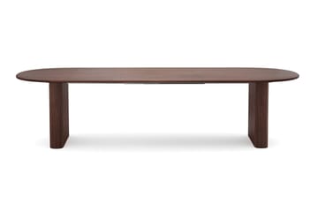 Noira Rektangulär Utdragbar Matgrupp 220-320 cm – Matbord med 6 Filip Matstolar i Trä med Valnötsutseende - Brun - Möbler - Bord & matgrupper - Matgrupper