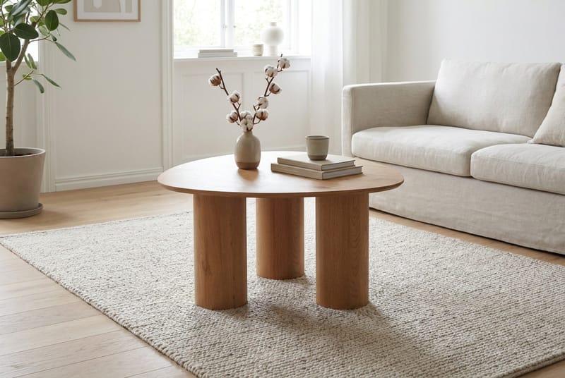 Nova Soffbord Triangelformat 85 cm - Ek - Möbler - Bord & matgrupper - Soffbord
