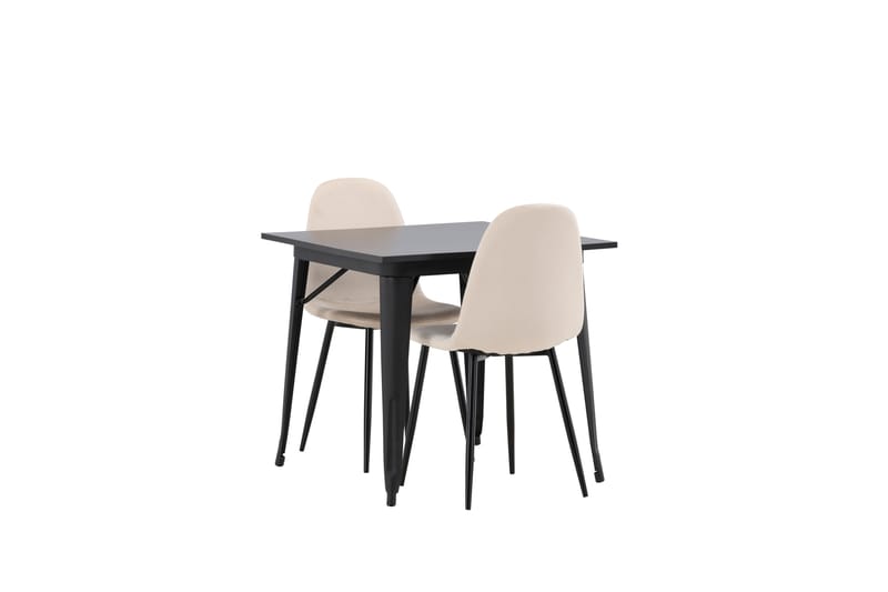 Ochovi Matgrupp  80 cm Rektangulär med 2 Bennie stolar - Beige - Möbler - Bord & matgrupper - Matgrupper