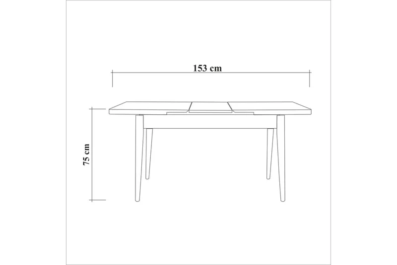 Oliver Matbord 120x75 cm Svart - Hanah Home - Möbler - Bord & matgrupper - Matbord & köksbord