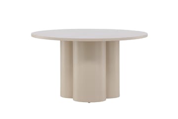 Olivia Soffbord 80 cm Runt i Målat Trä - Beige - Möbler - Bord & matgrupper - Soffbord
